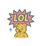 80'sレトロでポップなキラキラくまちゃん（個別スタンプ：3）