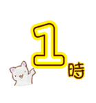 時間連絡×ねこ（個別スタンプ：1）