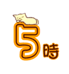 時間連絡×ねこ（個別スタンプ：5）