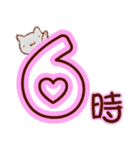 時間連絡×ねこ（個別スタンプ：6）