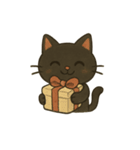 黒ねこちゃんの1日（個別スタンプ：15）