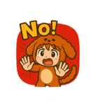 もこもこ犬のキグルミ日和（個別スタンプ：7）