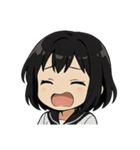 くろ髪★キュートスタンプ（個別スタンプ：15）