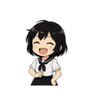 くろ髪★キュートスタンプ（個別スタンプ：31）