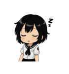 くろ髪★キュートスタンプ（個別スタンプ：39）