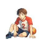 ハンドボール 男子 部活 スポーツ（個別スタンプ：6）