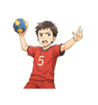ハンドボール 男子 部活 スポーツ（個別スタンプ：9）