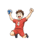 ハンドボール 男子 部活 スポーツ（個別スタンプ：22）