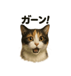 リアルな三毛猫の日常感情表現日記ライン（個別スタンプ：3）