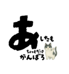 【そっと応援】白黒ねこのゆることば（個別スタンプ：39）