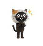 mottoの3Dくろねこ♡喜怒哀楽（個別スタンプ：5）