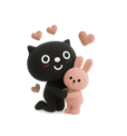 mottoの3Dくろねこ♡喜怒哀楽（個別スタンプ：14）
