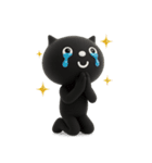 mottoの3Dくろねこ♡喜怒哀楽（個別スタンプ：15）