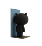mottoの3Dくろねこ♡喜怒哀楽（個別スタンプ：30）