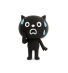 mottoの3Dくろねこ♡喜怒哀楽（個別スタンプ：35）