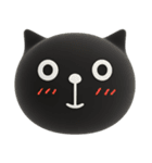mottoの3Dくろねこ♡喜怒哀楽（個別スタンプ：37）