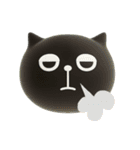 mottoの3Dくろねこ♡喜怒哀楽（個別スタンプ：40）