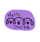 三連イヌ（ムラサキ）（個別スタンプ：11）