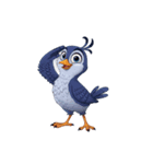 【敬礼鳥 1】（個別スタンプ：4）