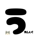 【はっきり文字】ひょっこり白黒ネコことば（個別スタンプ：10）