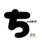 【はっきり文字】ひょっこり白黒ネコことば（個別スタンプ：12）