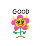 顔がある花英語（個別スタンプ：2）
