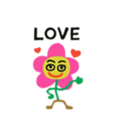 顔がある花英語（個別スタンプ：3）