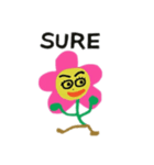 顔がある花英語（個別スタンプ：5）