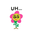顔がある花英語（個別スタンプ：9）