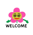 顔がある花英語（個別スタンプ：10）