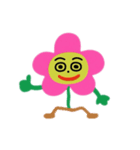 顔がある花英語（個別スタンプ：12）
