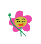 顔がある花英語（個別スタンプ：14）