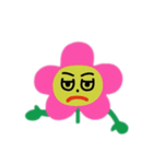 顔がある花英語（個別スタンプ：16）