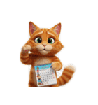 1年中使える3Dネコ（個別スタンプ：7）