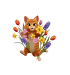 1年中使える3Dネコ（個別スタンプ：34）