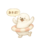 ふわふわアザラシの夏スタンプ（個別スタンプ：6）