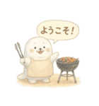 ふわふわアザラシの夏スタンプ（個別スタンプ：10）
