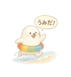 ふわふわアザラシの夏スタンプ（個別スタンプ：11）