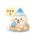 ふわふわアザラシの夏スタンプ（個別スタンプ：31）