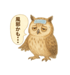 夏の水彩フクロウスタンプ（個別スタンプ：36）