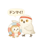 夏の水彩フクロウスタンプ（個別スタンプ：40）