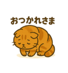 のんびりかわいいクロワッサンねこ（個別スタンプ：3）