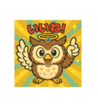 ビックリマンチョコ風フクロウ（個別スタンプ：3）