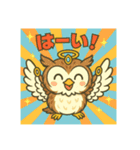 ビックリマンチョコ風フクロウ（個別スタンプ：7）