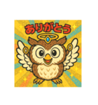ビックリマンチョコ風フクロウ（個別スタンプ：19）