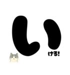 【ドン！】白黒ねこ、気合いのひとこと（個別スタンプ：7）