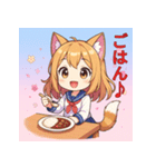 猫耳少女ゆずねちゃん（個別スタンプ：6）