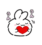シンプルかわいいふわふわうさぎちゃん（個別スタンプ：9）