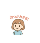 可愛いおかっぱ女の子（個別スタンプ：3）