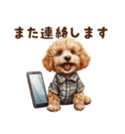 がんばる父トイプードル（個別スタンプ：38）